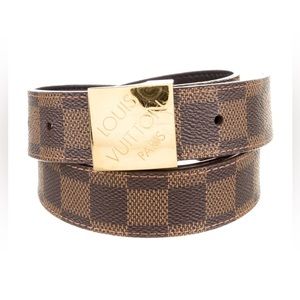 LOUIS VUITTON
Damier Ebene Pattern Belt 80 32